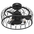 Hunter 52969 Matte Black 20 Inch Rotonda Matte Black Ceiling Fan With Led Light Kit And Handheld Remote Image 4