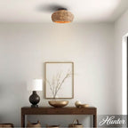 Hunter 48073 Matte Black Cambria Matte Black 1 Light Medium Flush Mount Ceiling Light Fixture Image 2