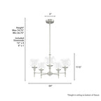 Hunter 19742 Brushed Nickel Xidane 5 Light Chandelier Image 2
