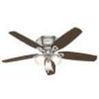 Hunter 53328 Brushed Nickel 52'' Builder Plus Lp-brushed Nickel Image 1