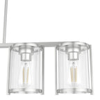 Hunter Astwood Brushed Nickel With Clear Glass 5 Light Chandelier Ceiling Light Fixture