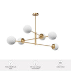 Hunter 13207 Alturas Gold Hepburn 6 Light Extra Large Chandelier Gold Image 3