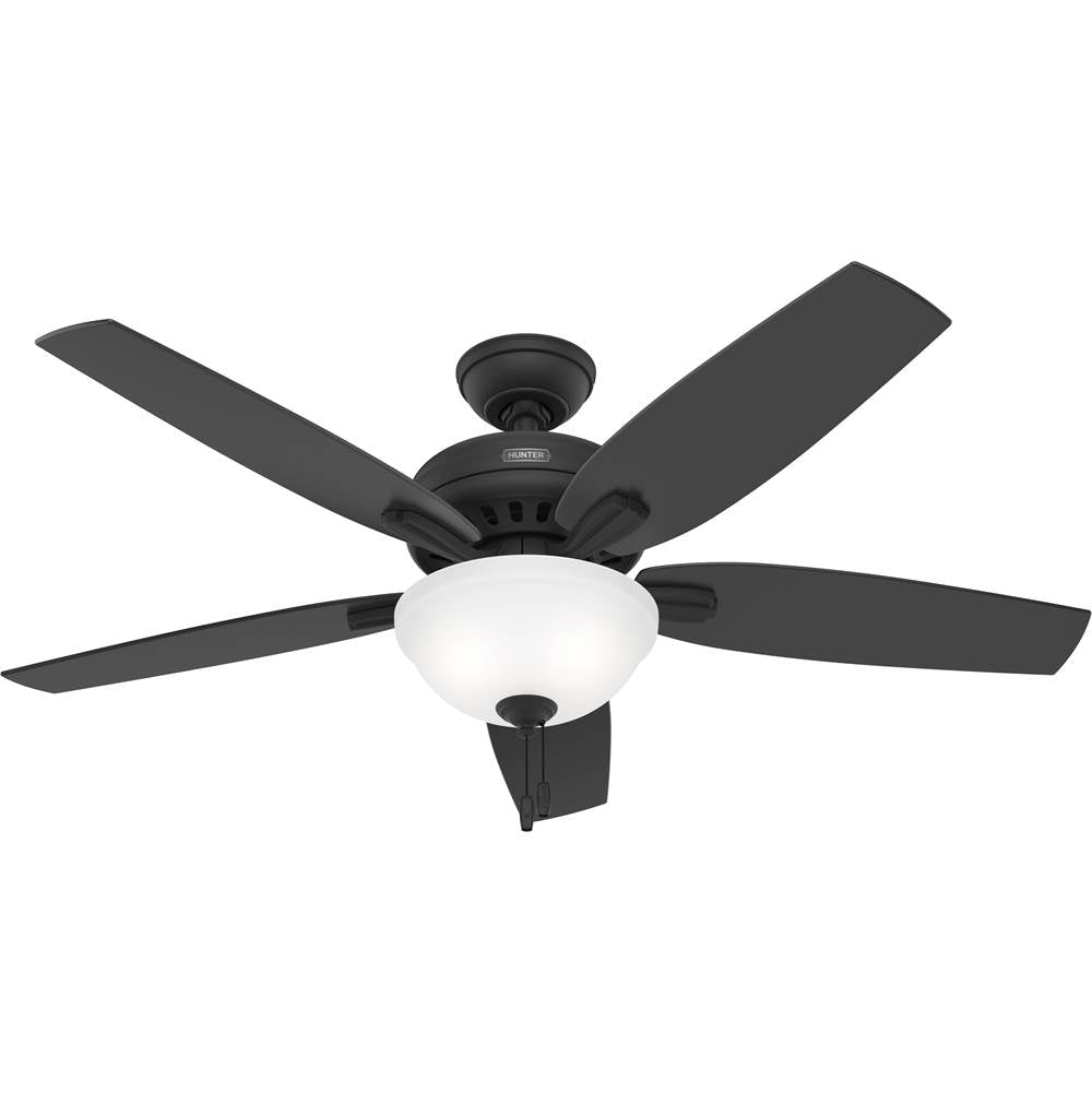 Hunter 52395 Matte Black 52 Inch Newsome Matte Black Ceiling Fan With Led Light Kit And Pull Chain Image 5