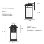 Hunter 46072 Matte Black Hunter Yancy House Matte Black With Clear Glass 1 Light Image 5