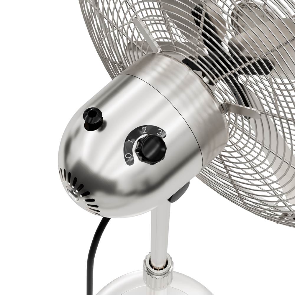 Hunter 97317 Brushed Nickel Standing Fan Image 2