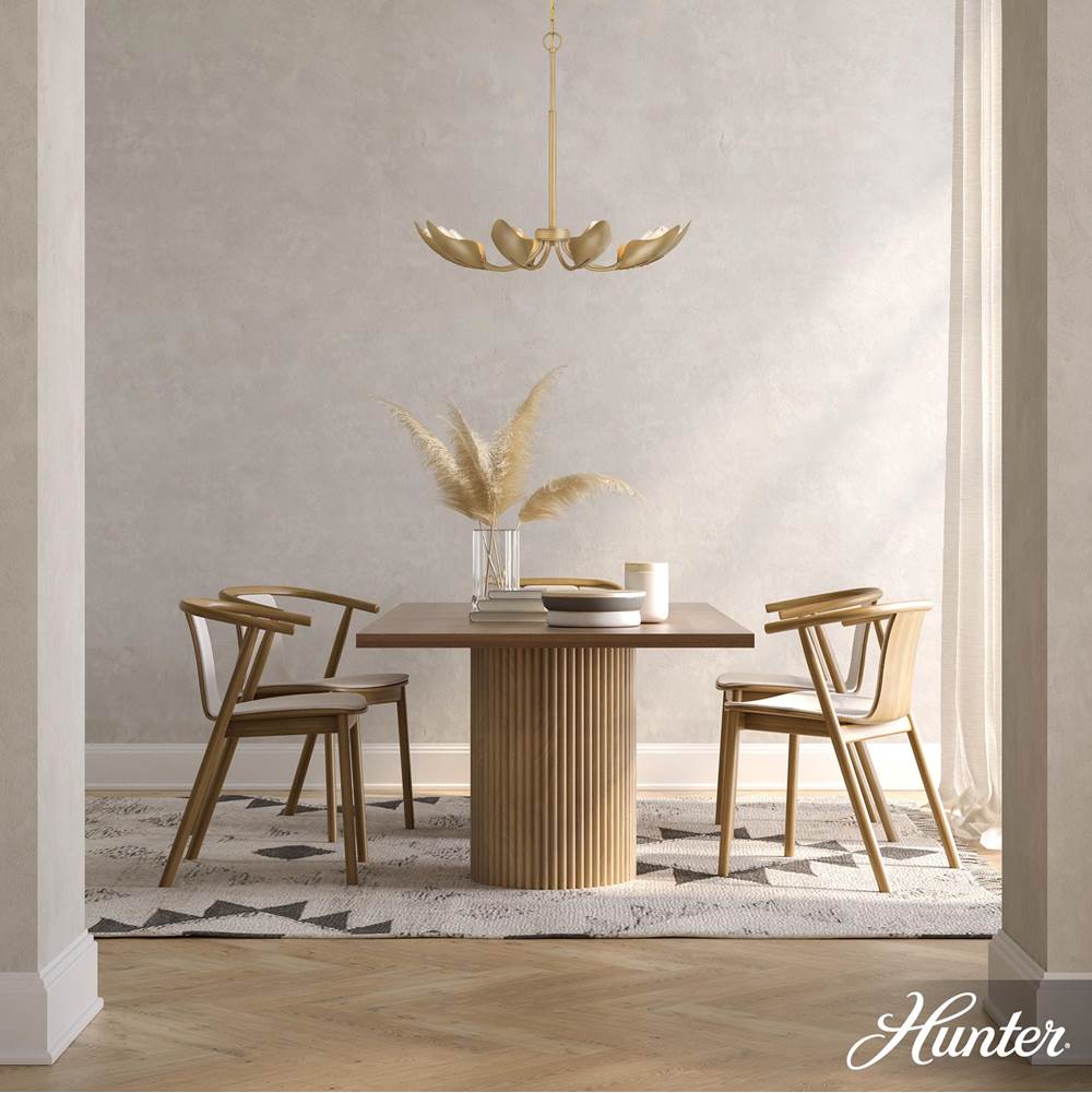 Hunter Juneway Hunter Juneway Luxe Gold 10 Light Medium Chandelier Ceiling Light Fixture