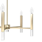 Hunter 19523 Palm Gold Hunter Sunjai Palm Gold 5 Light Chandelier Ceiling Light Fixture Image 3
