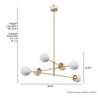 Hunter 13207 Alturas Gold Hepburn 6 Light Extra Large Chandelier Gold Image 4