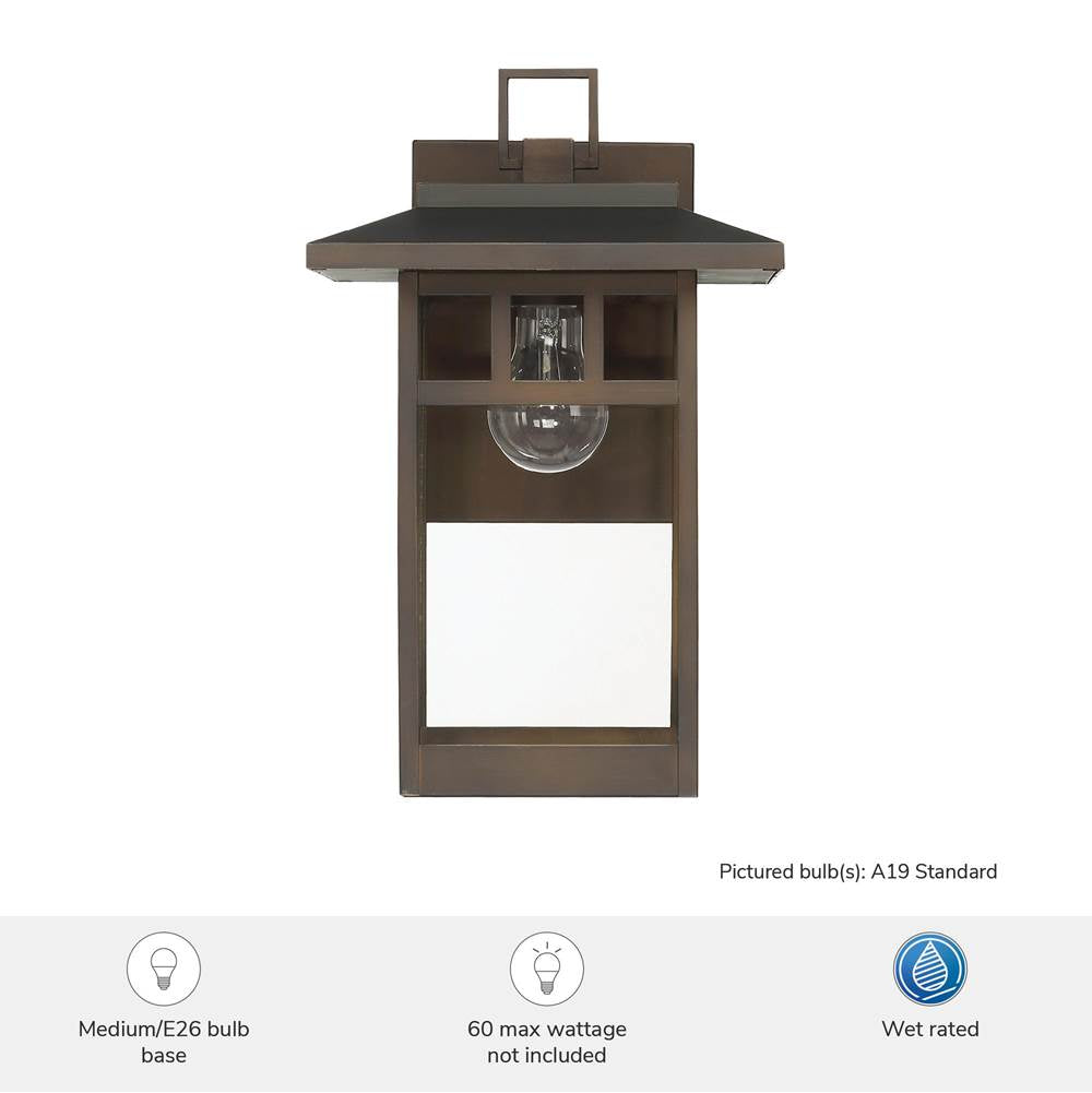 Hunter 46071 Matte Bronze Hunter Yancy House Matte Bronze With Clear Glass 1 Light Image 6
