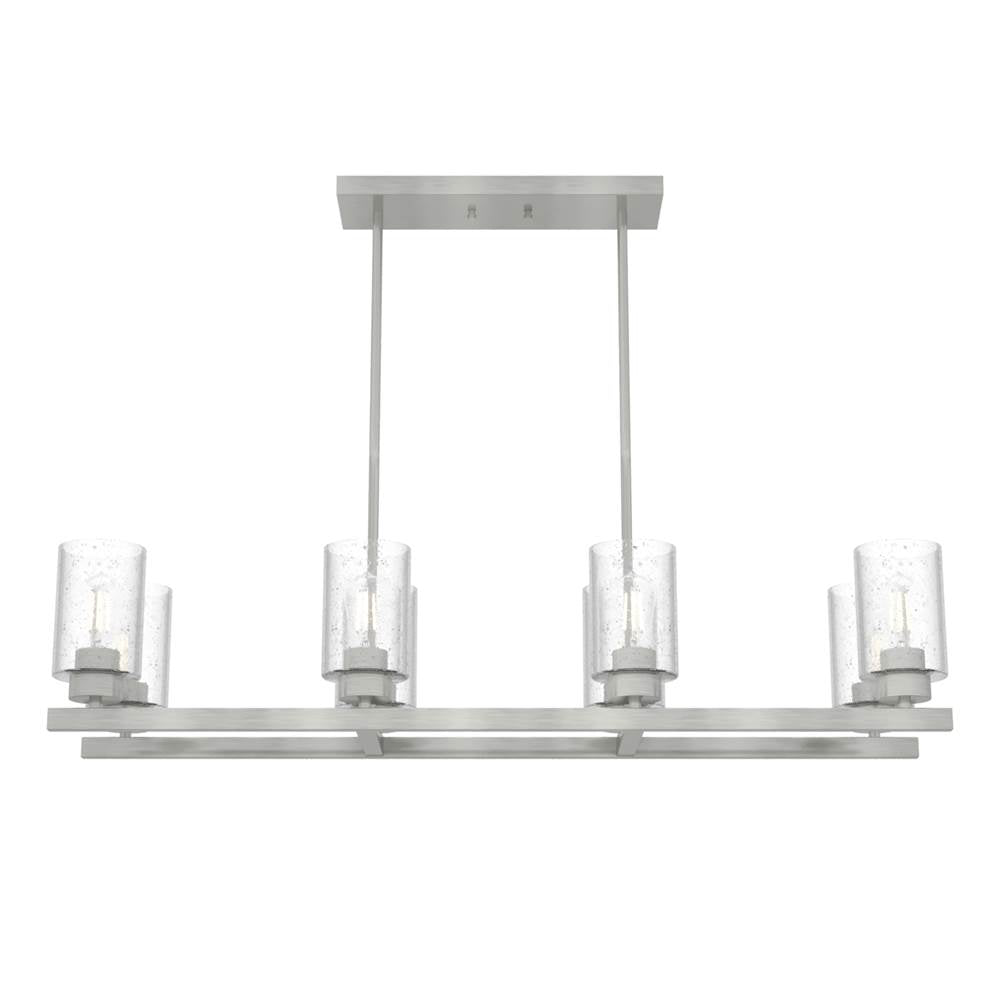 Hunter Hartland 8 Light Linear Brushed Nickel