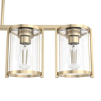 Hunter Astwood Alturas Gold With Clear Glass 5 Light Chandelier Ceiling Light Fixture