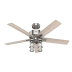 Hunter 52993 Brushed Nickel 52 Inch Astwood Ii  Brushed Nickel Ceiling Fan With Led Light Kit And Handheld Remote Image 1