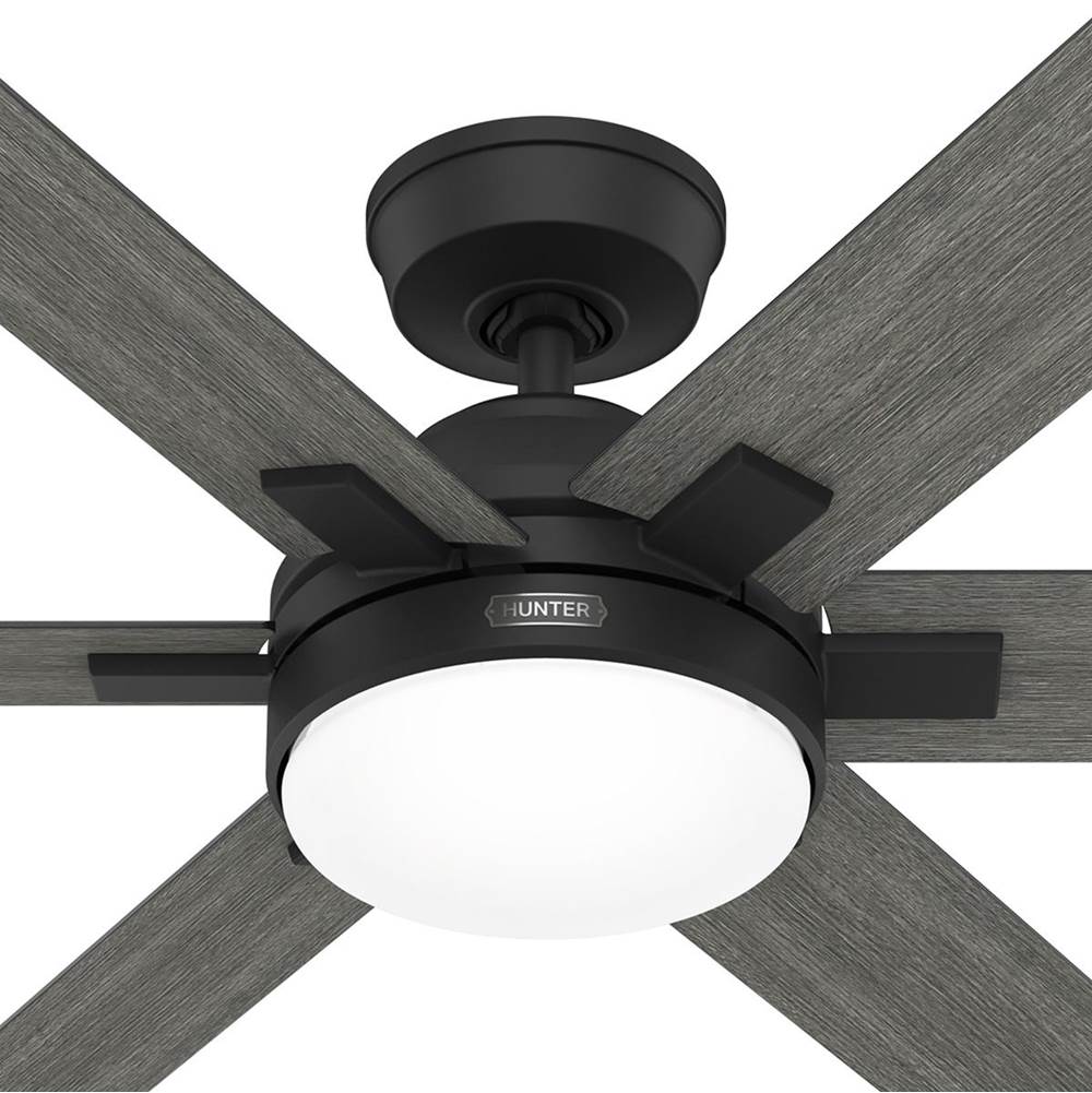 Hunter 52783 Matte Black 52 Inch Georgetown Energy Star Hunterexpress Matte Black Ceiling Fan With Led Light Kit And Handheld Remote Image 4