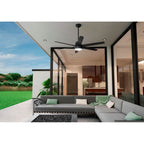 Hunter 51875 Matte Black 60 Inch Skysail Matte Black Wet Rated Ceiling Fan With Led Light Kit And Handheld Remote Image 6