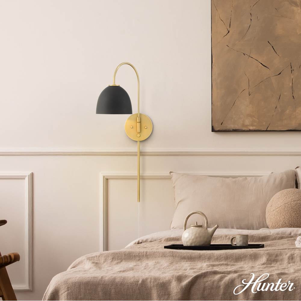 Hunter Erling 1 Light Large Pin Up Sconce Gold