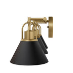 Hunter 13169 Matte Black Carrington Isle 3 Light Medium Vanity Black Image 2