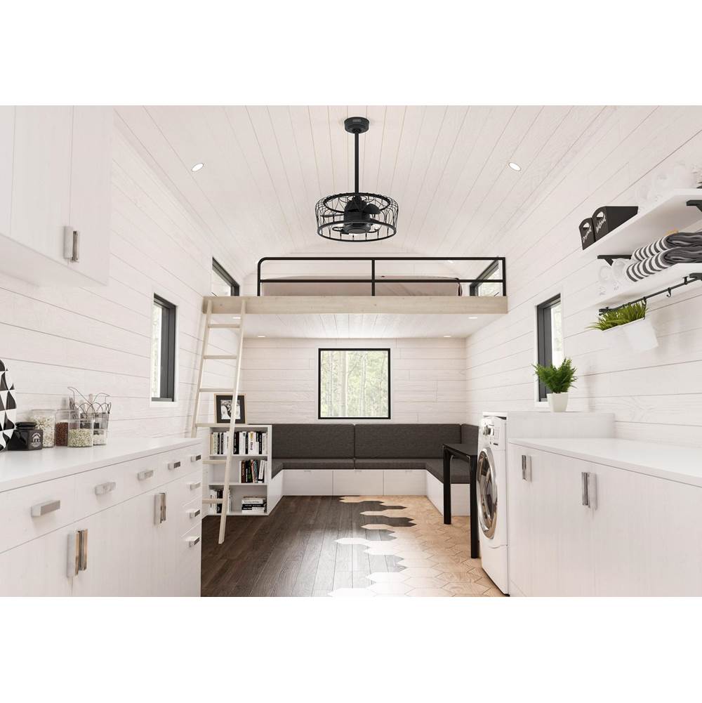 Hunter 52969 Matte Black 20 Inch Rotonda Matte Black Ceiling Fan With Led Light Kit And Handheld Remote Image 3