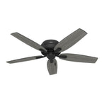 Hunter 52396 Matte Black 52 Inch Newsome Matte Black Low Profile Ceiling Fan With Led Light Kit And Pull Chain Image 7