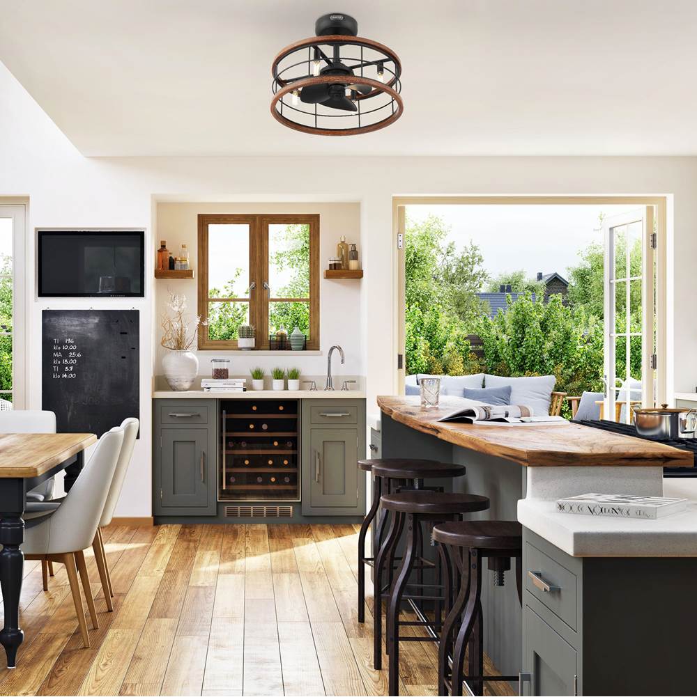 Hunter 50107 Matte Black 22 In Bridgette Fandelier - Matte Black Image 8