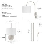 Hunter 48178 Brushed Nickel Horizon 1 Light Large Pin Up Sconce Brushed Nickel Image 6