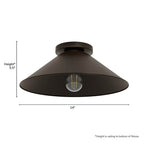 Hunter 46025 Matte Bronze Hunter Skyflow Matte Bronze 1 Light Medium Image 4