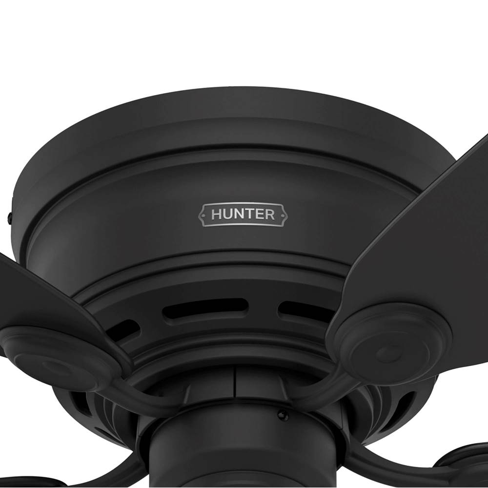Hunter 52392 Matte Black 42 Inch Low Profile Matte Black Low Profile Ceiling Fan And Pull Chain Image 5