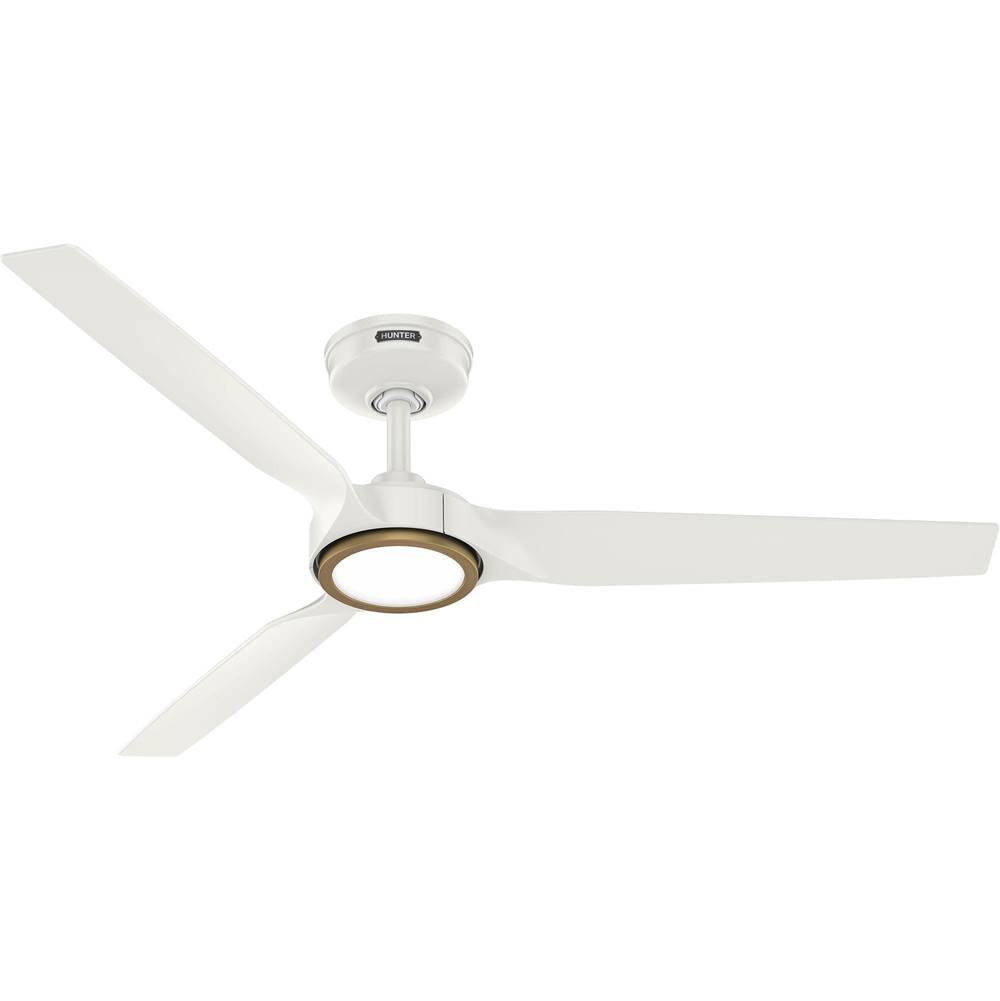Hunter 53519 Fresh White Zentech 3 Blade Indoor/outoor Smart Fan 52in - Fresh White Image 1