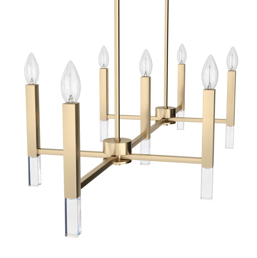Hunter 19986 Alturas Gold Sunjai Alturas Gold 7 Light Chandelier Ceiling Light Fixture Image 8