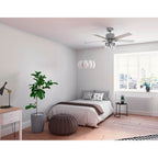 Hunter 52310 Matte Silver 52 Inch Wifi Techne Matte Silver Ceiling Fan With Led Light Kit And Handheld Remote Image 6