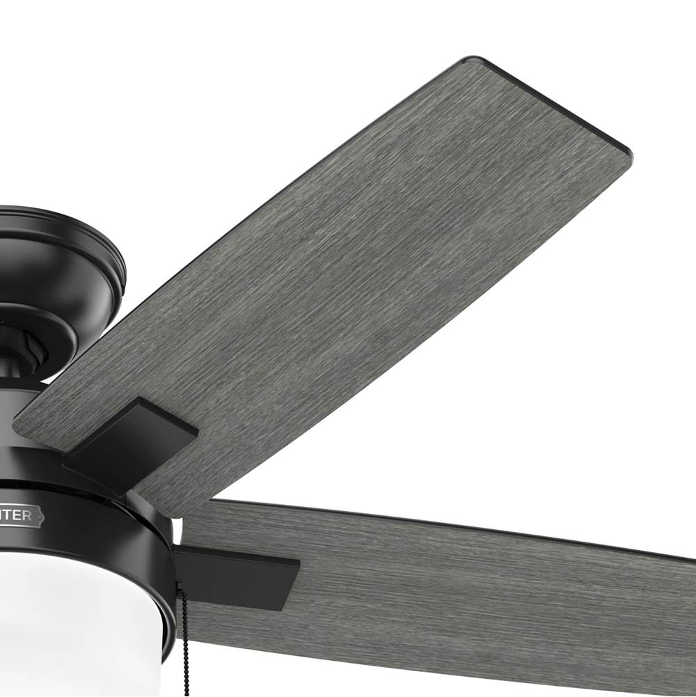 Hunter 52775 Matte Black 44 Inch Anisten Matte Black Ceiling Fan With Led Light Kit And Pull Chain Image 3