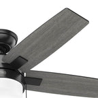 Hunter 52775 Matte Black 44 Inch Anisten Matte Black Ceiling Fan With Led Light Kit And Pull Chain Image 3