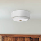 Hunter 48122 Luxe Gold Brookside 2 Light Medium Flush White Image 6