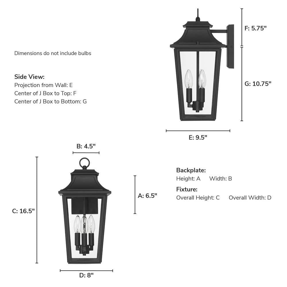Hunter 46082 Matte Black Hunter Spring Cove Matte Black With Clear Glass 3 Light Image 5