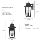 Hunter 46082 Matte Black Hunter Spring Cove Matte Black With Clear Glass 3 Light Image 5