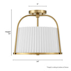 Hunter Atmore 2 Light Large Semi Flush Gold