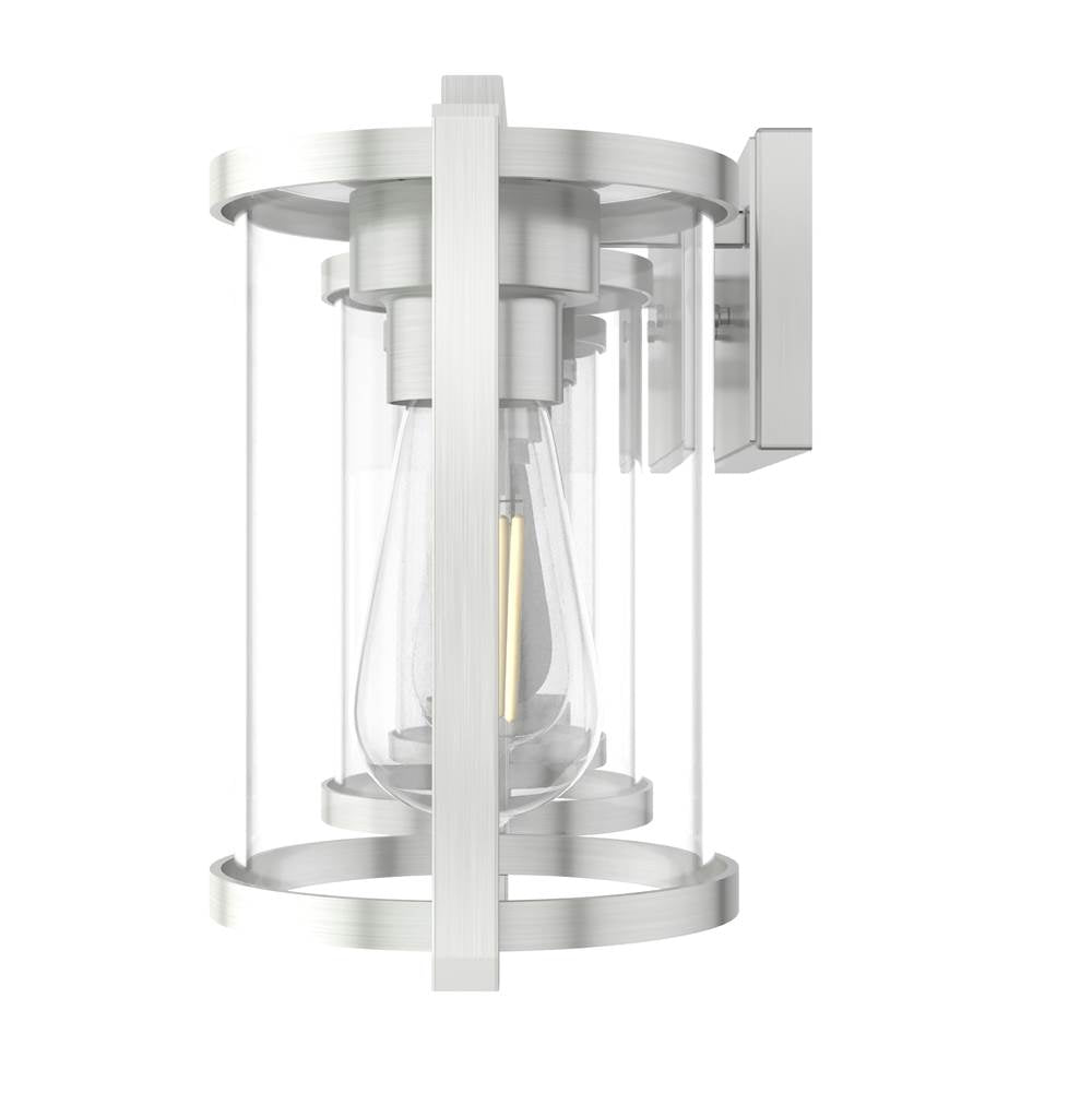 Hunter 48010 Brushed Nickel Astwood Brushed Nickel With Clear Glass 4 Light Vanity Wall Light Fixture Image 6