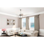 Hunter 51789 Brushed Nickel 44 Inch Crystal Peak Brushed Nickel Ceiling Fan With Led Light Kit And Pull Chain Image 4