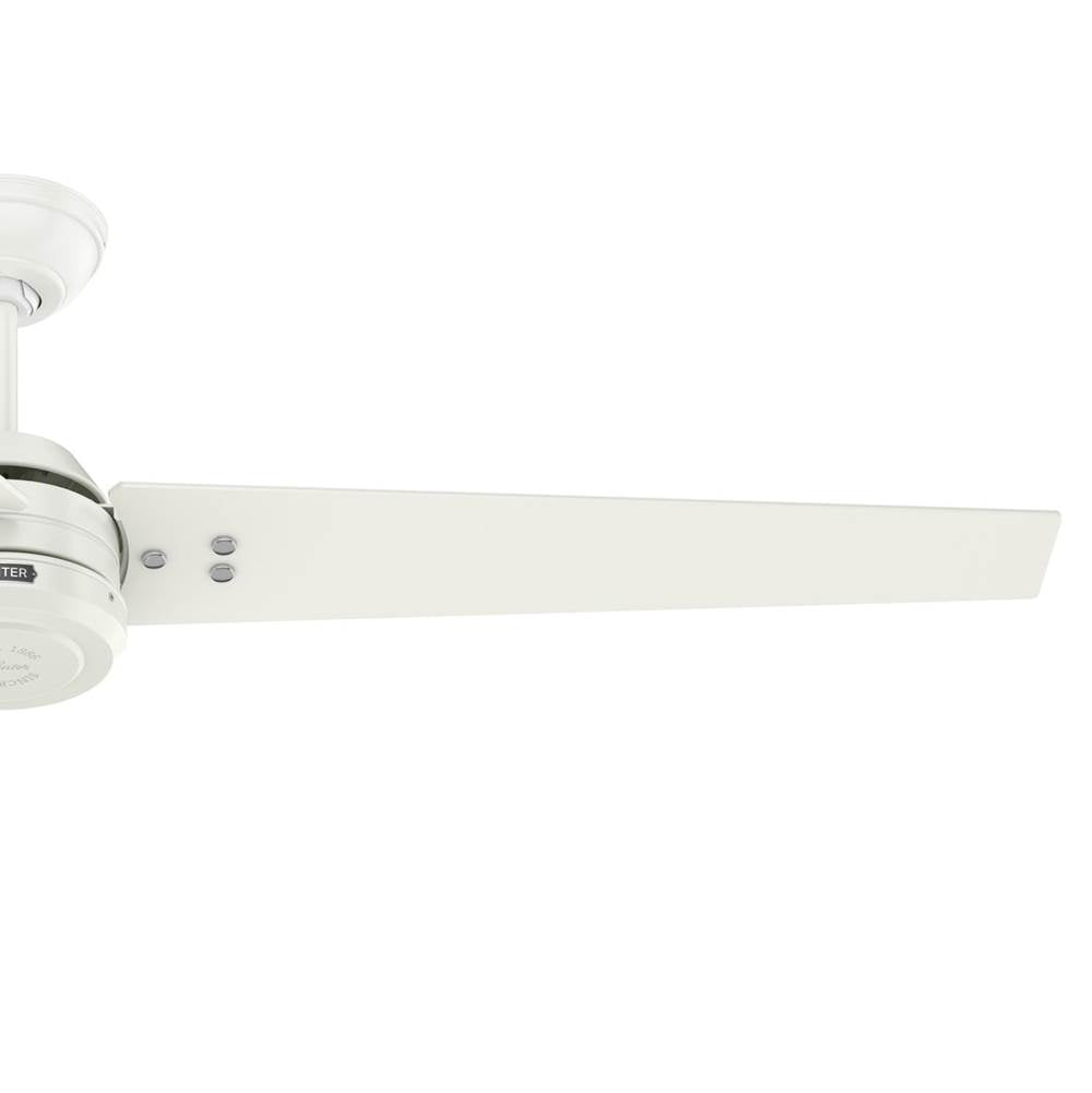 Hunter 52980 Fresh White 60 Inch Cassius Energy Star Fresh White Damp Rated Ceiling Fan And Wall Control Image 3