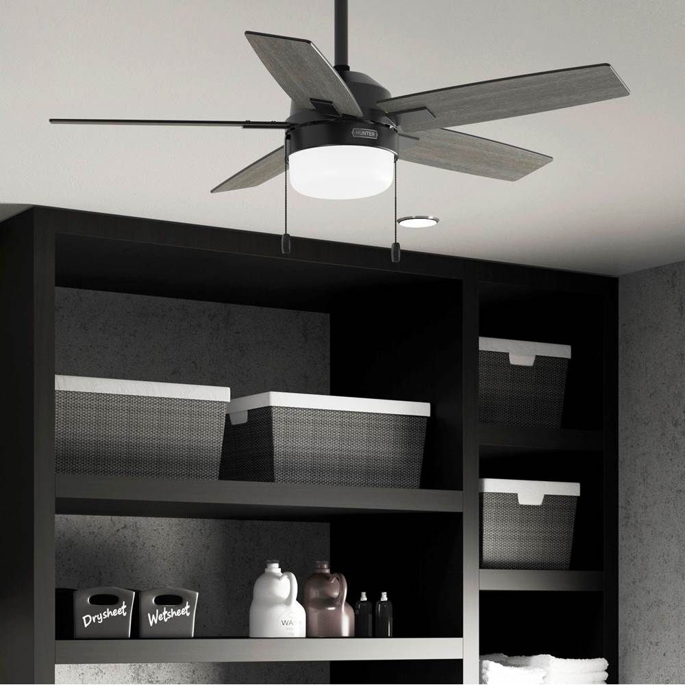 Hunter 52486 Matte Black 44 Inch Anisten Matte Black Ceiling Fan With Led Light Kit And Pull Chain Image 4