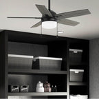 Hunter 52486 Matte Black 44 Inch Anisten Matte Black Ceiling Fan With Led Light Kit And Pull Chain Image 4