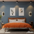 Hunter 13132 Matte Black Canoga Matte Black 1 Light Small Sconce Wall Light Fixture Image 5