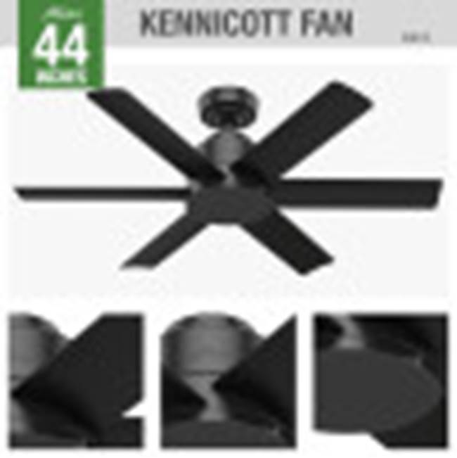 Hunter 59613 Matte Black 44'' Kennicott Matte Black Image 6
