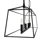 Hunter 13099 Flat Matte Black Hunter Fair Oaks Flat Matte Black 4 Light Chandelier Ceiling Light Fixture Image 7