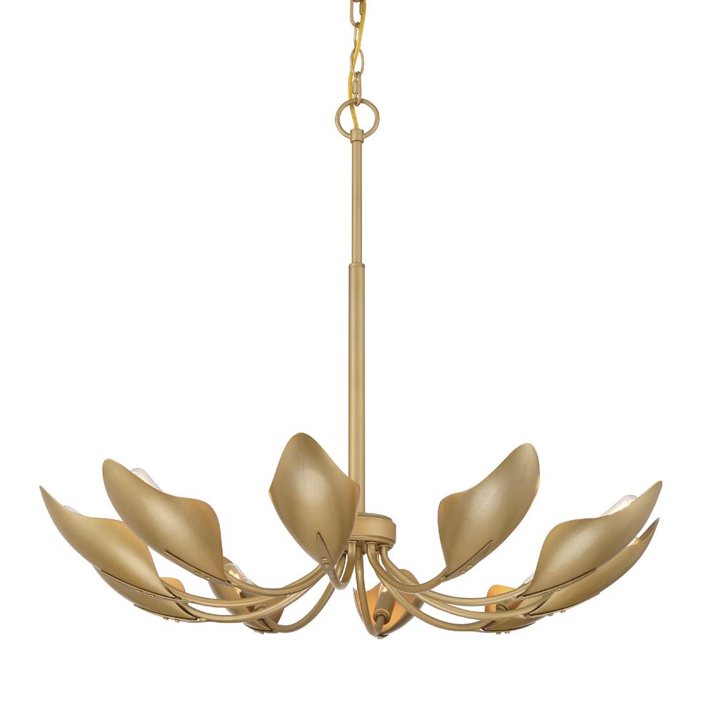 Hunter 48223 Luxe Gold Hunter Juneway Luxe Gold 10 Light Medium Chandelier Ceiling Light Fixture Image 1