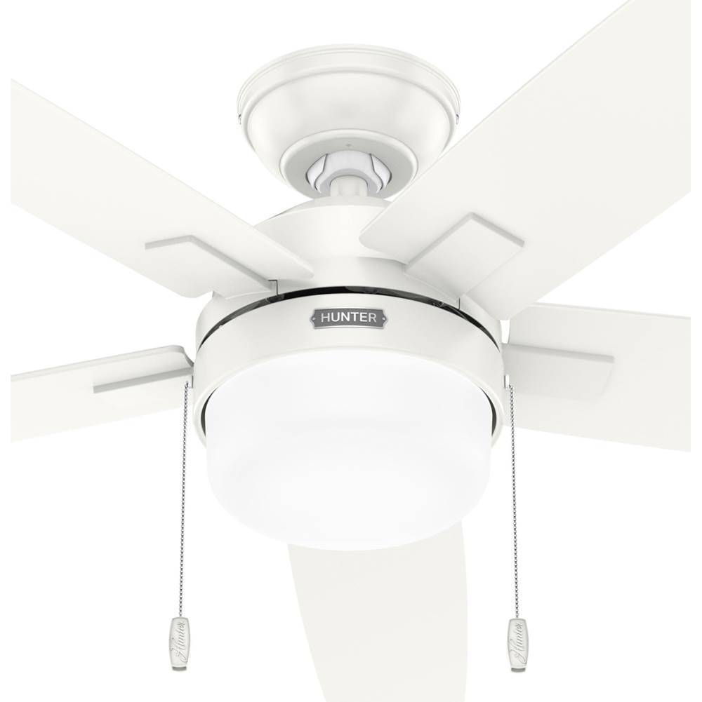 Hunter 52773 Fresh White 52 Inch Anisten Fresh White Ceiling Fan With Led Light Kit And Pull Chain Image 5
