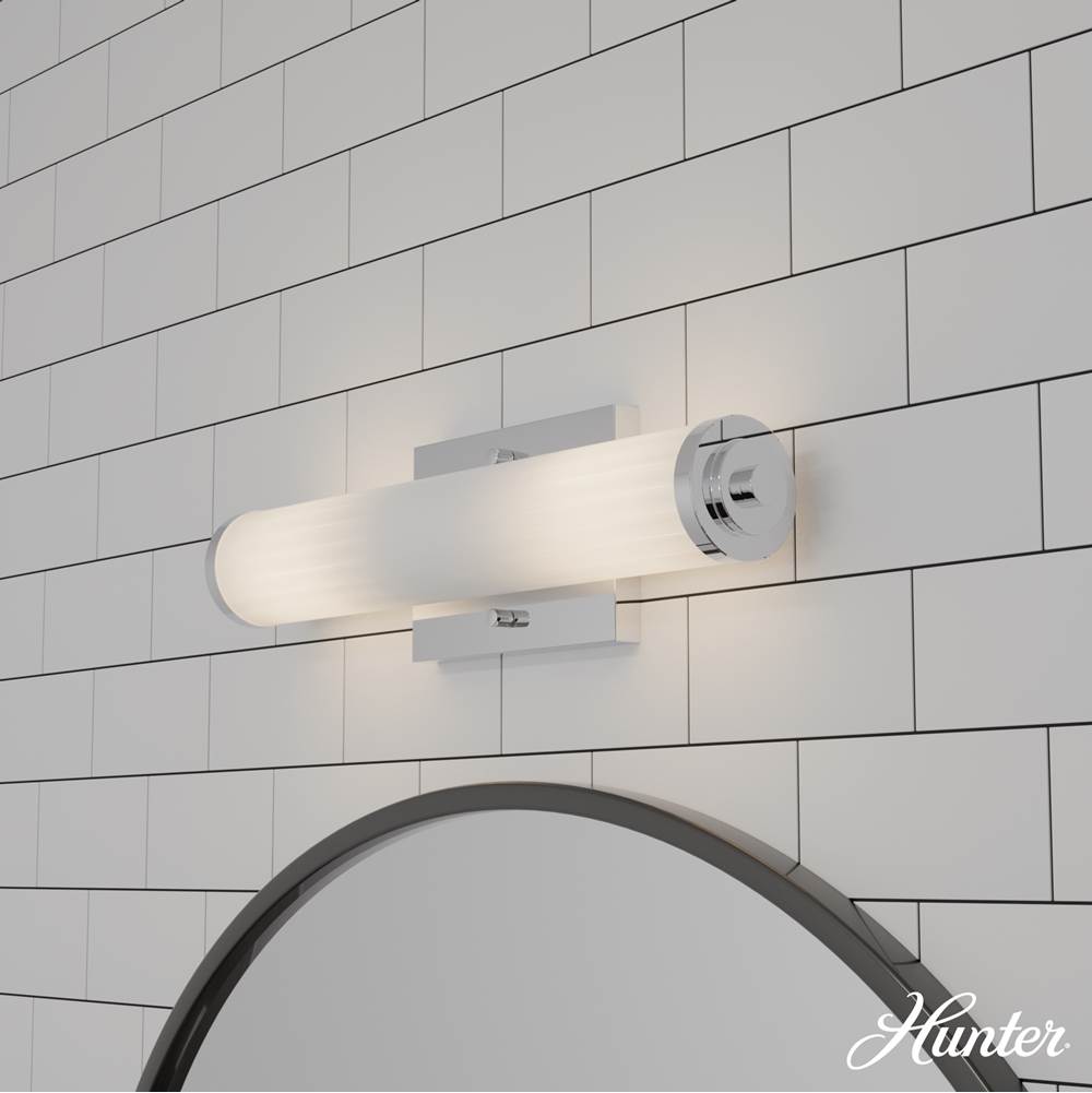 Hunter Holly Grove Holly Grove 2 Light Vanity 18 Inch Chrome