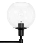 Hunter Xidane Matte Black With Clear Glass 3 Light Bathroom Vanity Wall Light Fixture