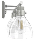 Hunter 48036 Brushed Nickel Van Nuys Brushed Nickel With Clear Glass 3 Light Vanity Wall Light Fixture Image 6