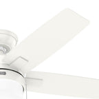 Hunter 52774 Fresh White 44 Inch Anisten Fresh White Ceiling Fan With Led Light Kit And Pull Chain Image 4
