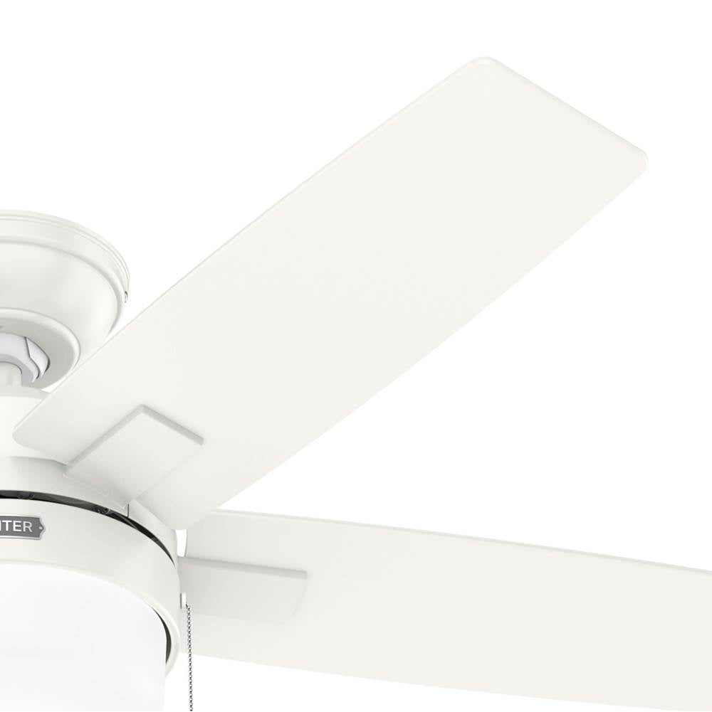 Hunter 52774 Fresh White 44 Inch Anisten Fresh White Ceiling Fan With Led Light Kit And Pull Chain Image 4
